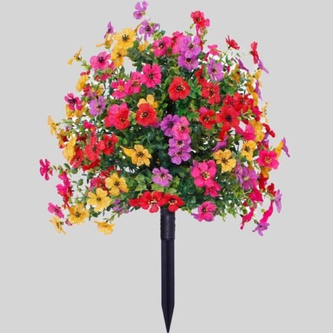 Outdoor Artificial Flower Decoration, 1 Count Fake Green Plant, Room Decor,  Porch Patio Garden Decoration